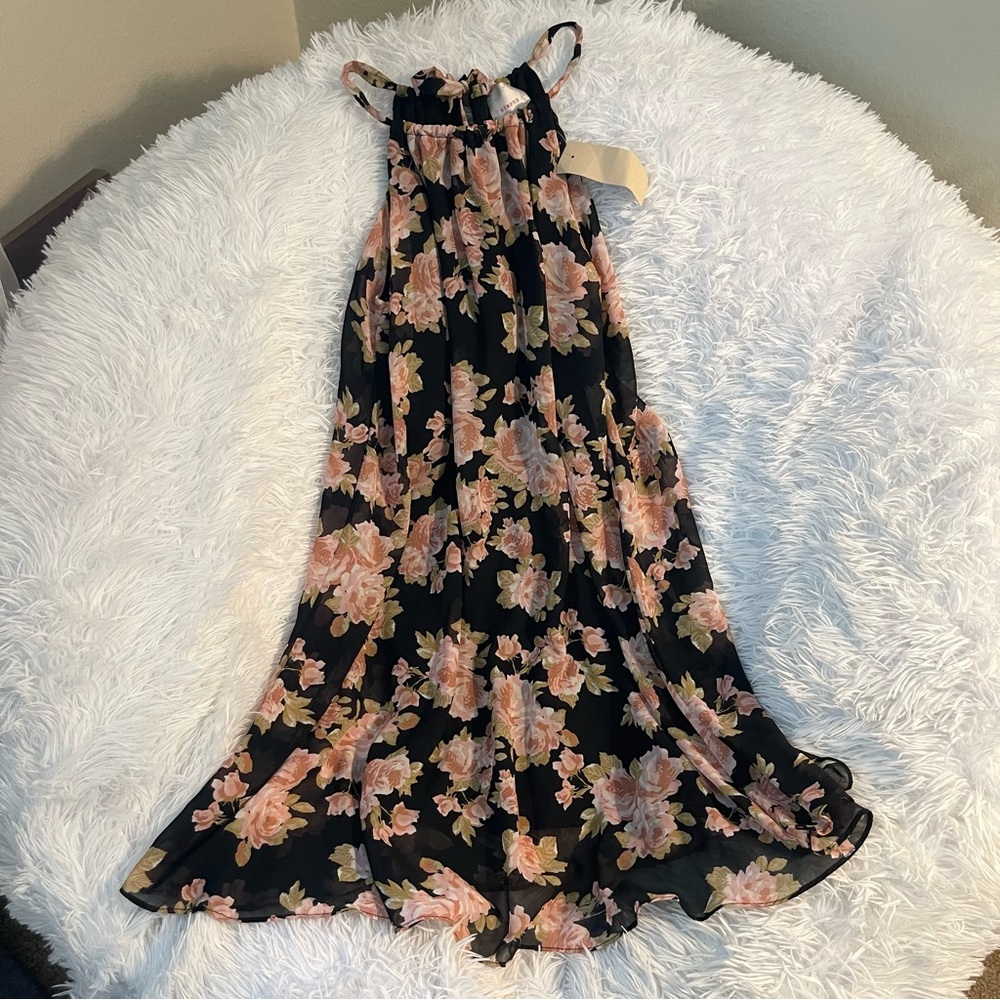 Beautiful Halter flowing sweet festival swing spring summer chiffon dress - Picture 5 of 5